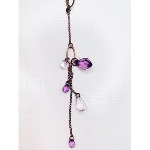 Jewelry - ✨4/20✨ Drop dangle necklace with purple beads Jewelry - ✨4/20✨ Drop dangle necklace with purple beads
